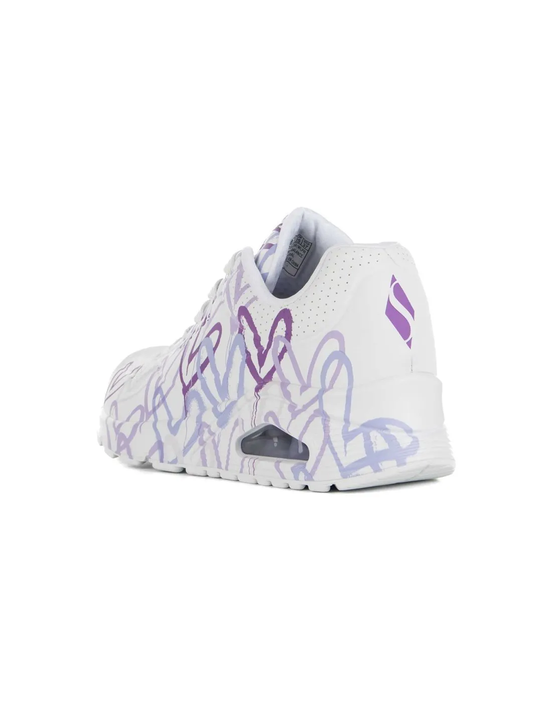 SKECHERS  ZAPATILLAS BLANCO Y LAVANDA UNO SPREAD THE LOVE 155507/WLPR MUJER