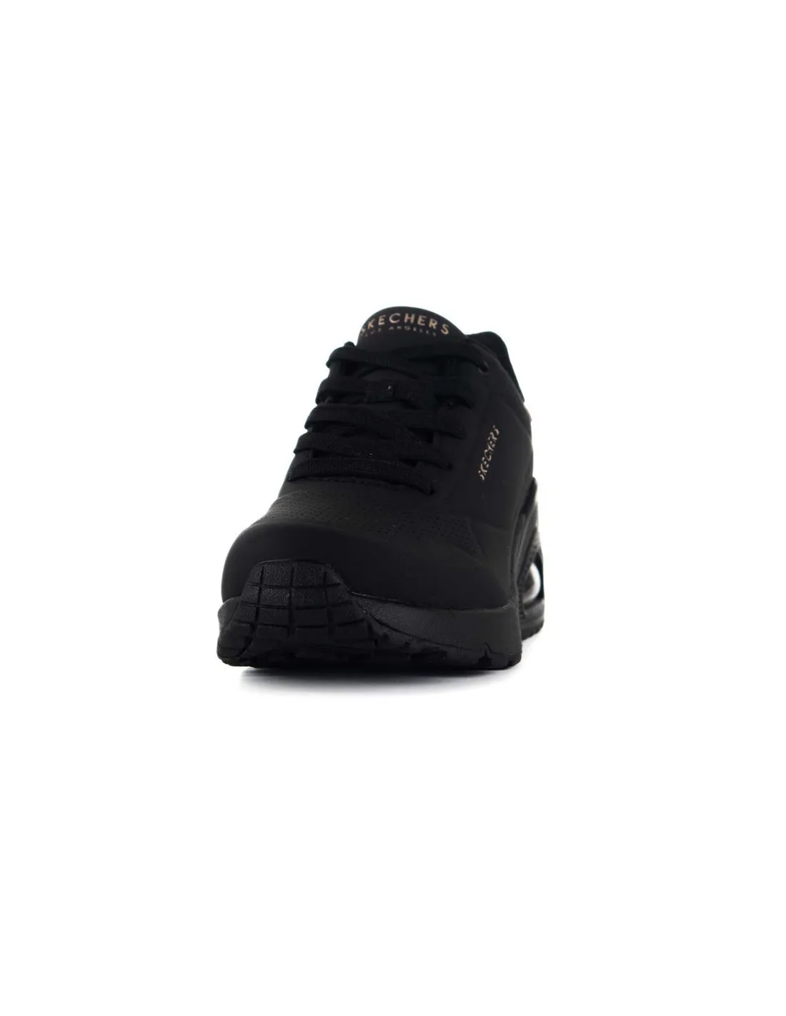 SKECHERS  ZAPATILLAS NEGRO Y DORADO UNO WEDGE HI STEPS 177520 MUJER