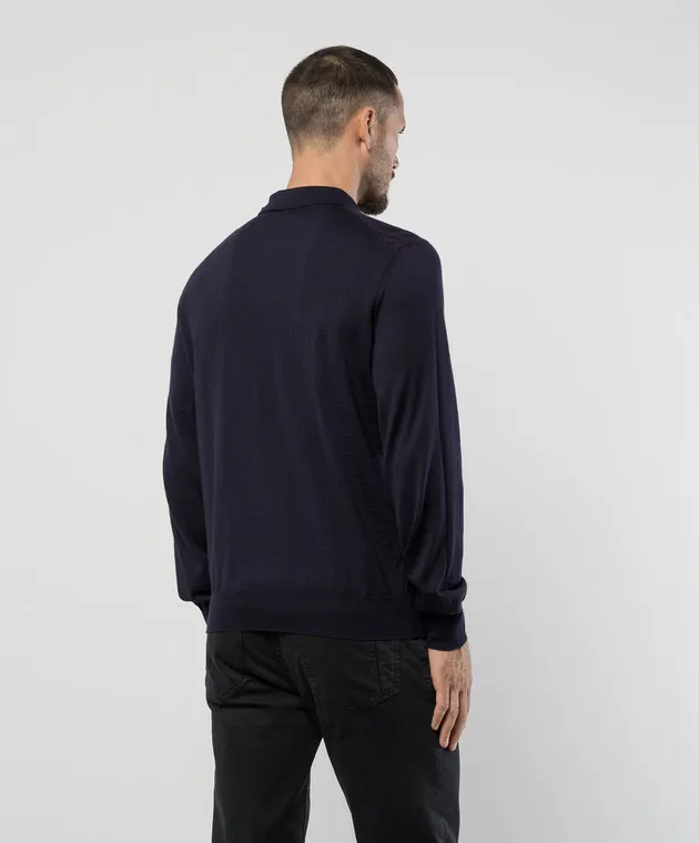 Stefano Ricci Purple cashmere and silk jumper with a textured pattern