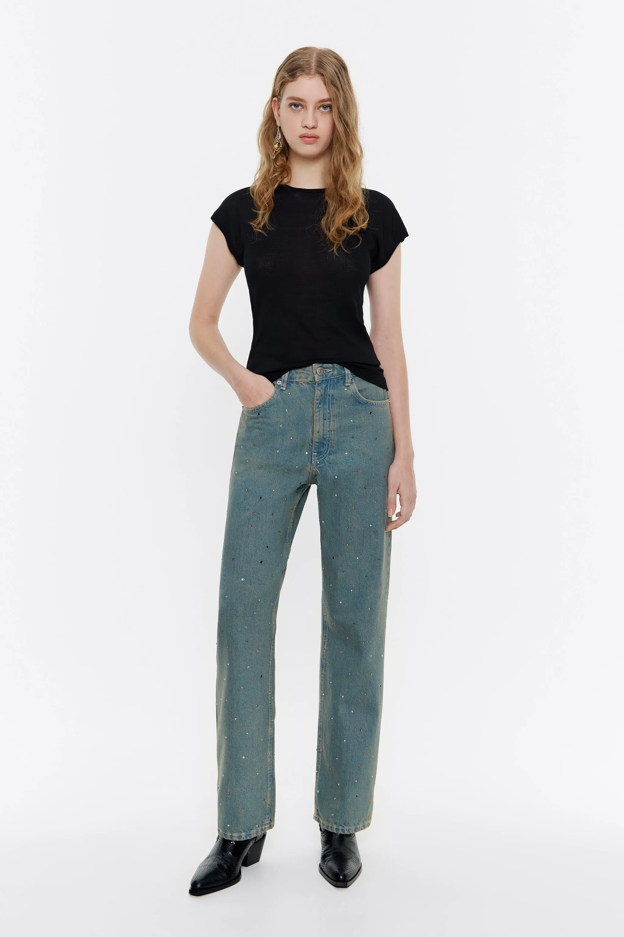 STRAIGHT CROPPED  VAQUERO PIEDRAS AZUL