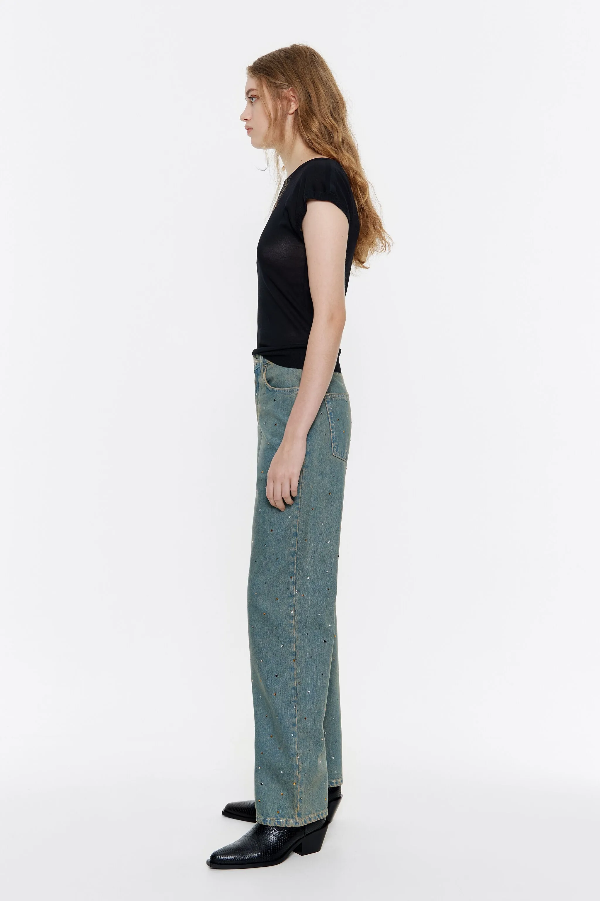 STRAIGHT CROPPED  VAQUERO PIEDRAS AZUL