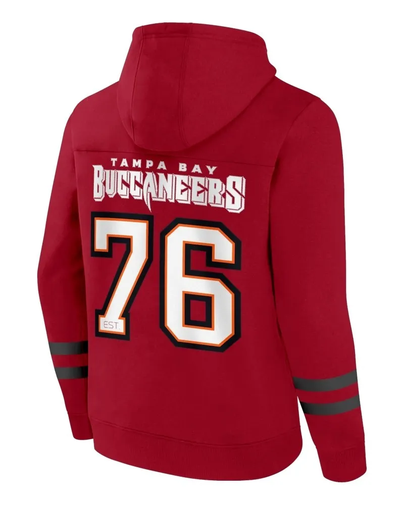 Sudadera fanatics rojo buccaneers franchise pullover hoodie