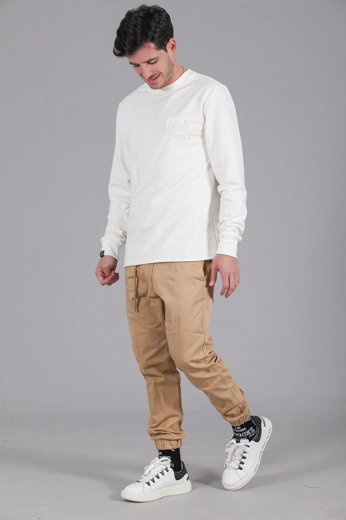 Sudadera HE costuras exteriores parches CALIFORNIA · CRUDO ·