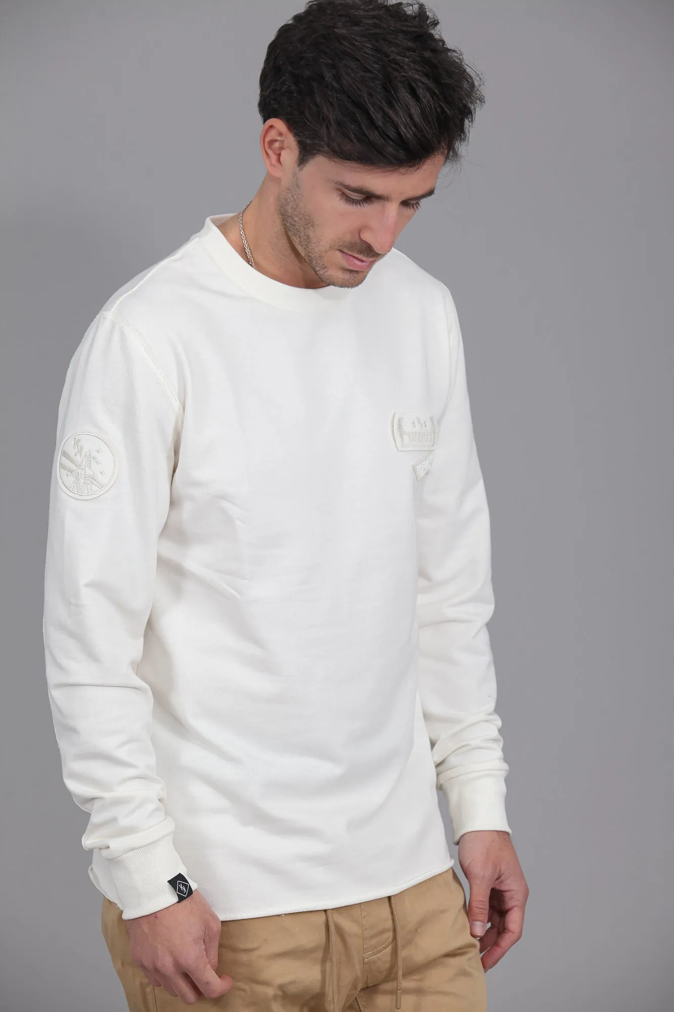 Sudadera HE costuras exteriores parches CALIFORNIA · CRUDO ·