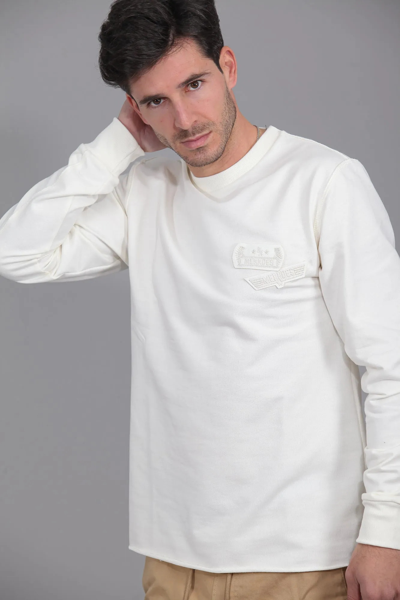Sudadera HE costuras exteriores parches CALIFORNIA · CRUDO ·