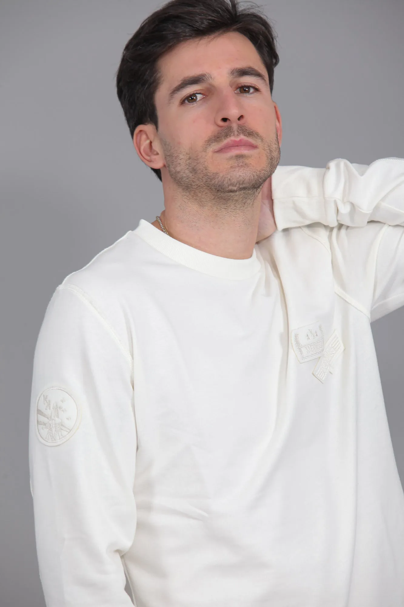 Sudadera HE costuras exteriores parches CALIFORNIA · CRUDO ·
