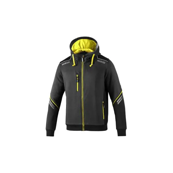 SUDADERA TECNICA GRIS / AMARILLO FLUOR TALLA M SPARCO