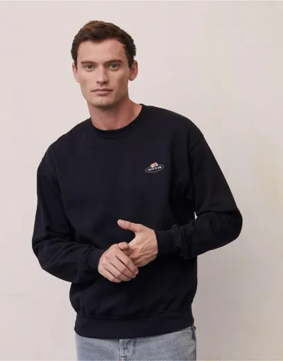 Sudadera Vintage Set In con logo pequeño impreso