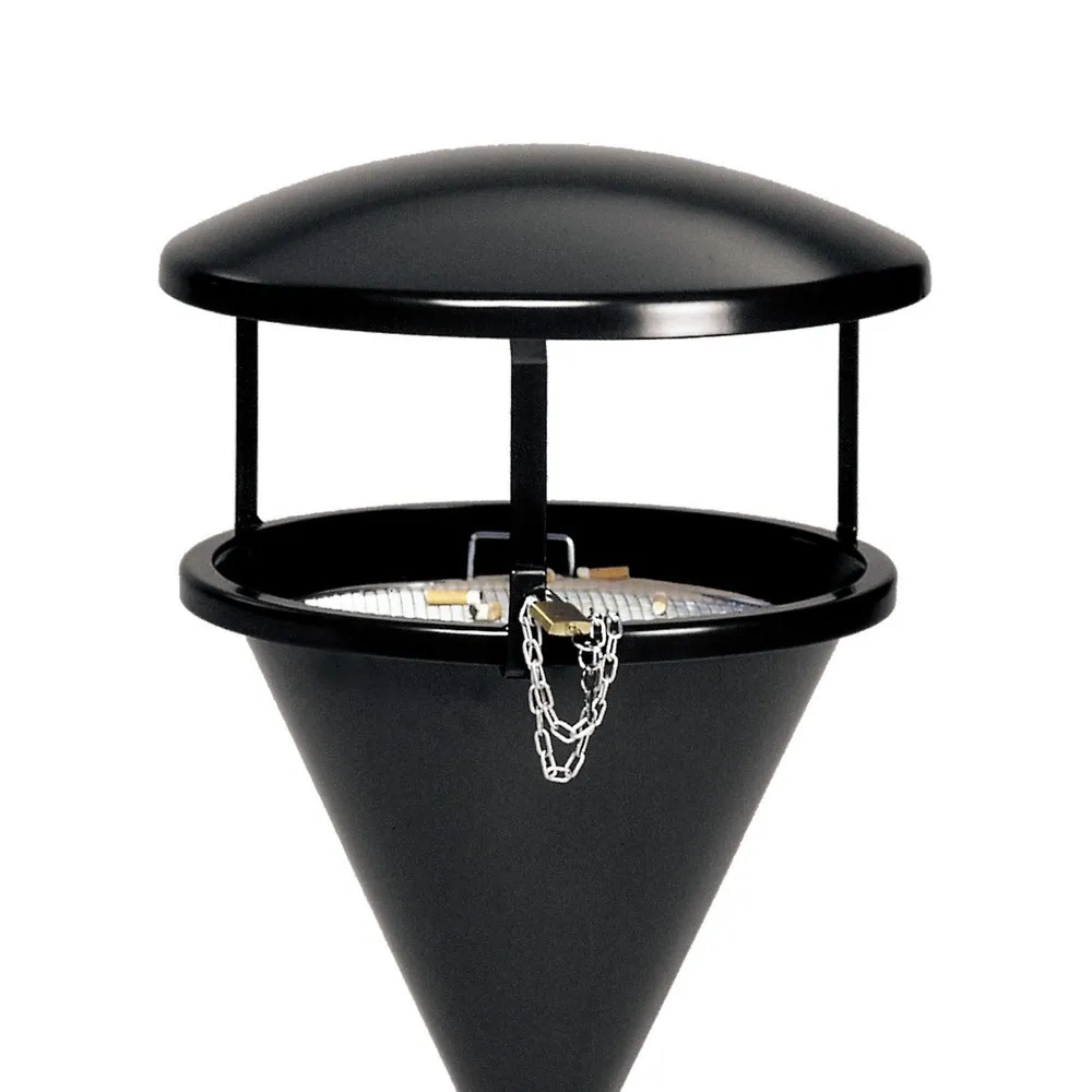 Tejadillo para cenicero de columna VAR® CLASSIC, acero,plata Antigua