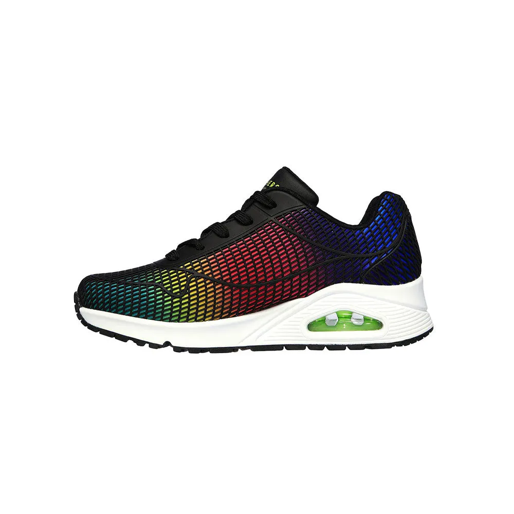 TENIS MUJER SKECHERS UNO EYE  CATCHING  NEGROMULTICOLOR