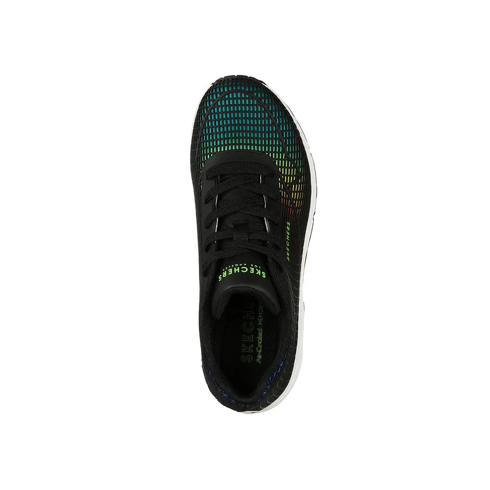 TENIS MUJER SKECHERS UNO EYE  CATCHING  NEGROMULTICOLOR