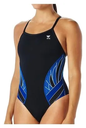 Tyr Traje de baño de  una pieza para mujer Tyr Phoenix  Diamondfit Negro/Azul
