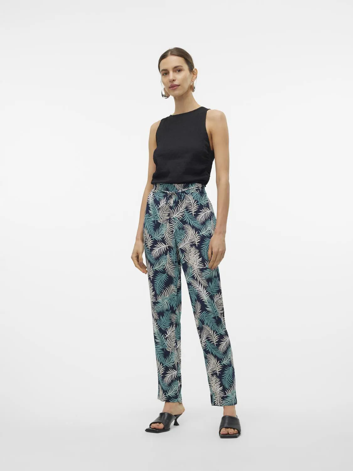 Vero Moda Pantalón fluido de mujer con cintura elástica
