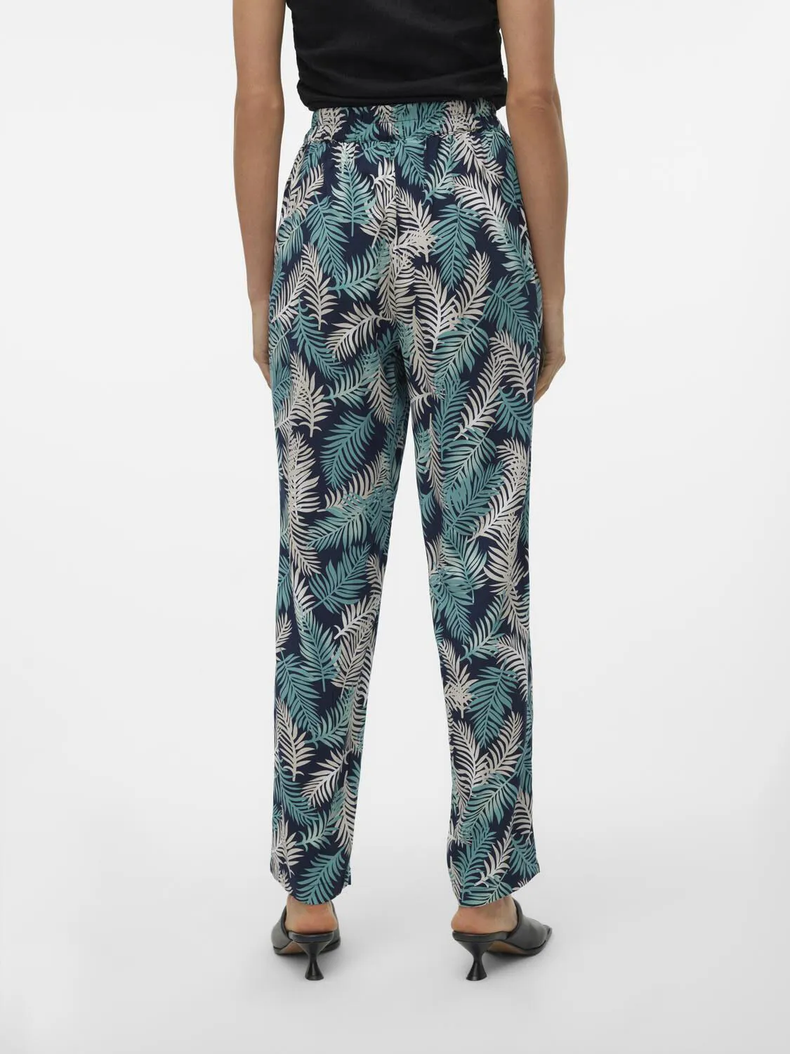 Vero Moda Pantalón fluido de mujer con cintura elástica