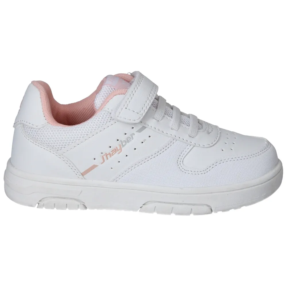 ZAPATILLAS CLáSICAS DE NIñA COVIL BLANCO  ROSA