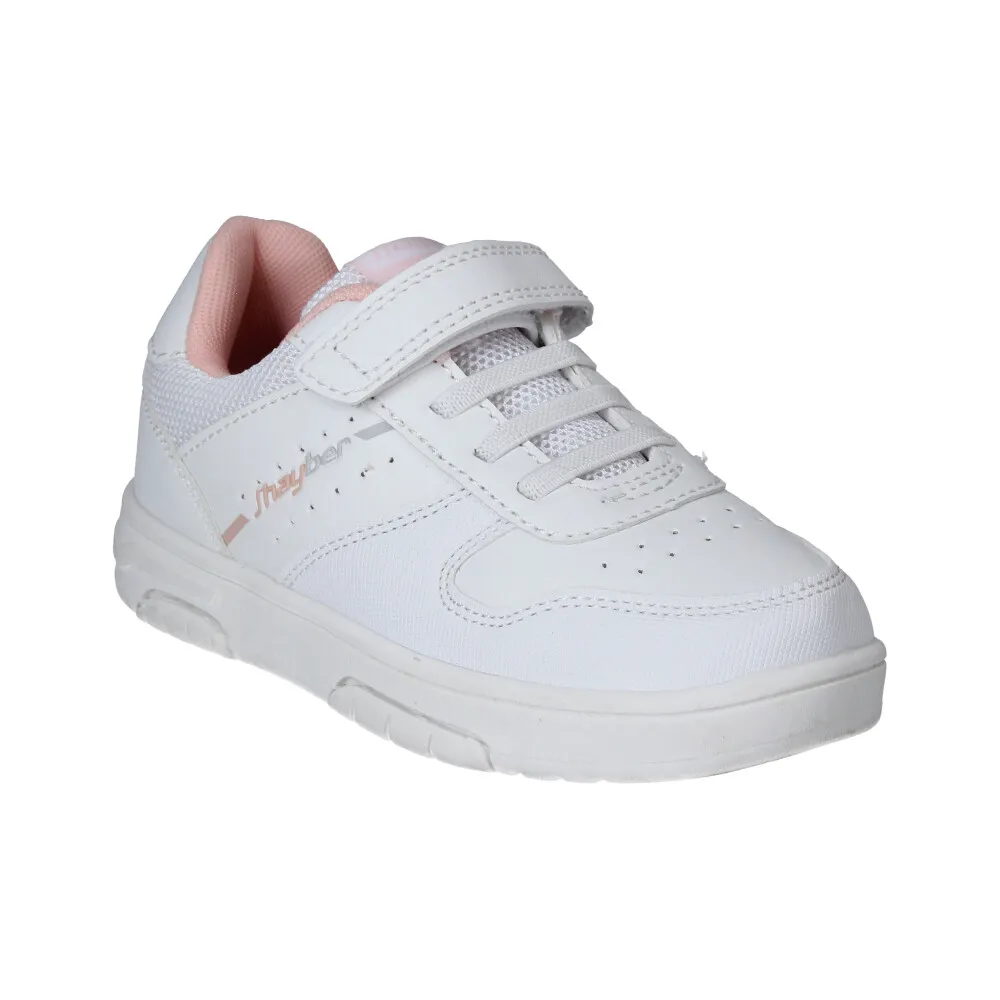 ZAPATILLAS CLáSICAS DE NIñA COVIL BLANCO  ROSA