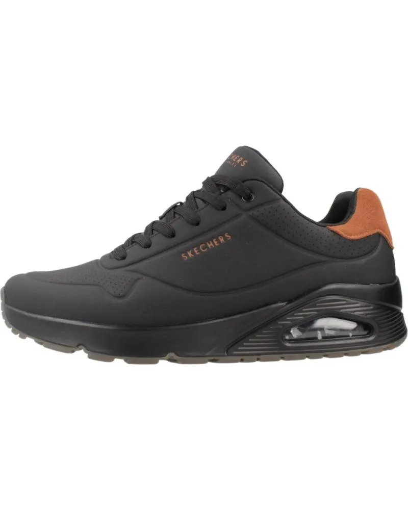ZAPATILLAS DEPORTE SKECHERS  DE HOMBRE ZAPATILLAS HOMBRE MODELO UNO  SUITED ON AIR COLOR NEGRO  BBK