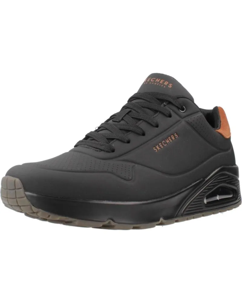 ZAPATILLAS DEPORTE SKECHERS  DE HOMBRE ZAPATILLAS HOMBRE MODELO UNO  SUITED ON AIR COLOR NEGRO  BBK