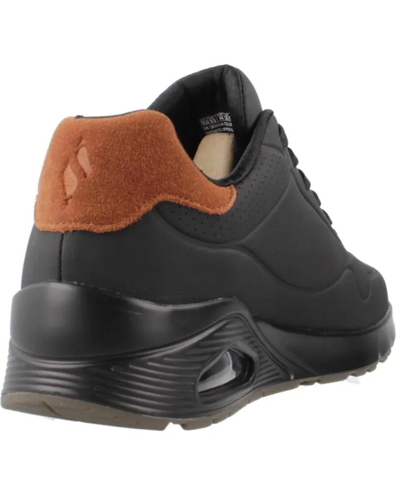 ZAPATILLAS DEPORTE SKECHERS  DE HOMBRE ZAPATILLAS HOMBRE MODELO UNO  SUITED ON AIR COLOR NEGRO  BBK