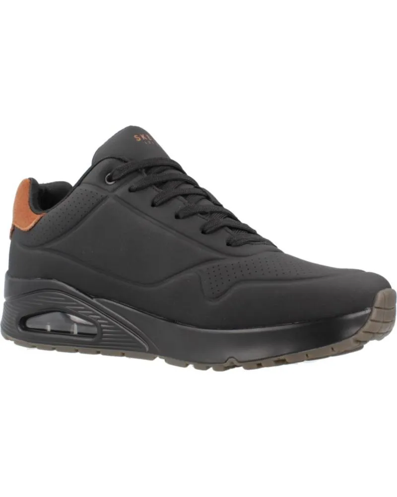 ZAPATILLAS DEPORTE SKECHERS  DE HOMBRE ZAPATILLAS HOMBRE MODELO UNO  SUITED ON AIR COLOR NEGRO  BBK
