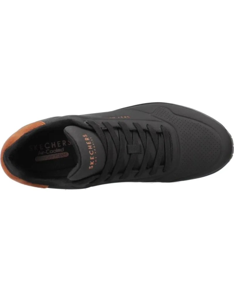 ZAPATILLAS DEPORTE SKECHERS  DE HOMBRE ZAPATILLAS HOMBRE MODELO UNO  SUITED ON AIR COLOR NEGRO  BBK