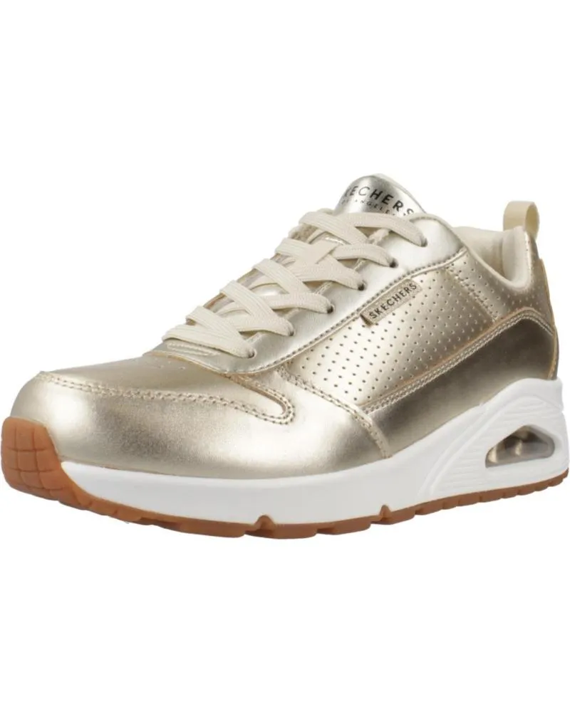 ZAPATILLAS DEPORTE SKECHERS  DE MUJER ZAPATILLAS MUJER MODELO UNO  METALLIXS COLOR ORO  CHMP