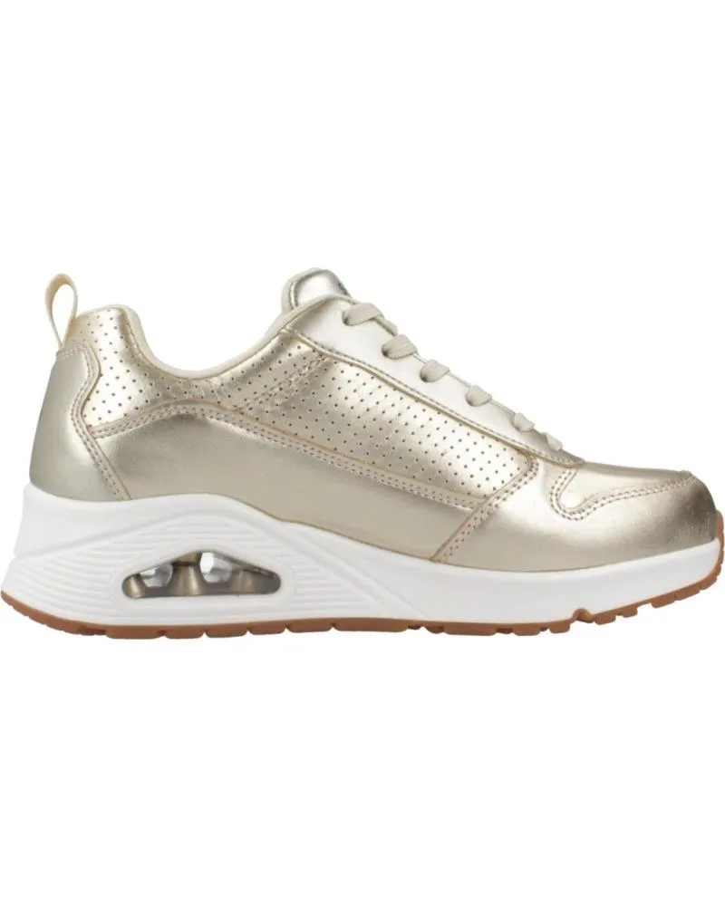 ZAPATILLAS DEPORTE SKECHERS  DE MUJER ZAPATILLAS MUJER MODELO UNO  METALLIXS COLOR ORO  CHMP
