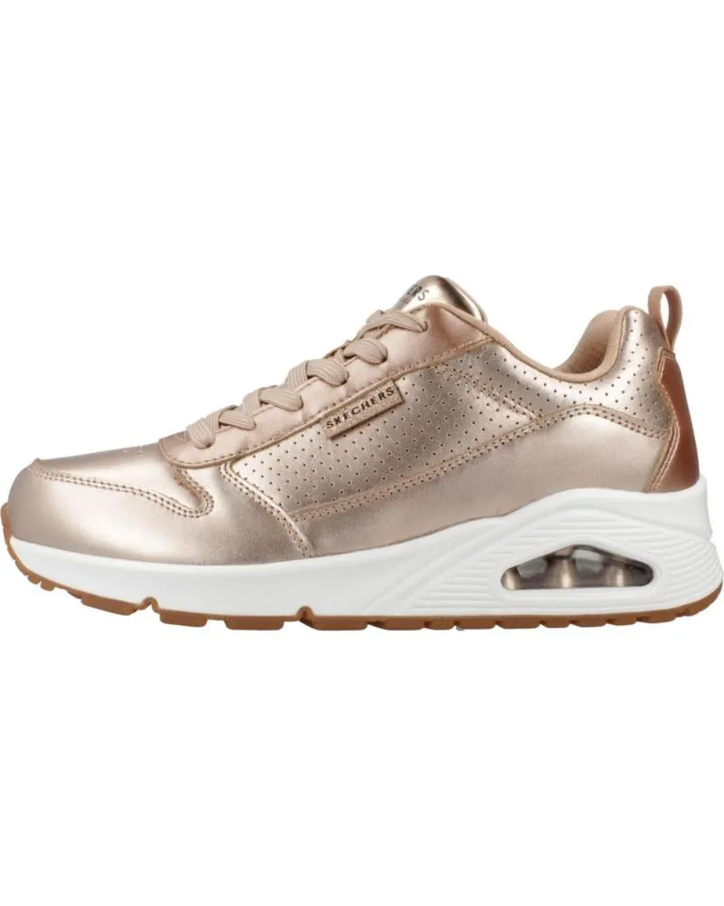 ZAPATILLAS DEPORTE SKECHERS  DE MUJER ZAPATILLAS MUJER MODELO UNO  METALLIXS COLOR ROSA  RSGD