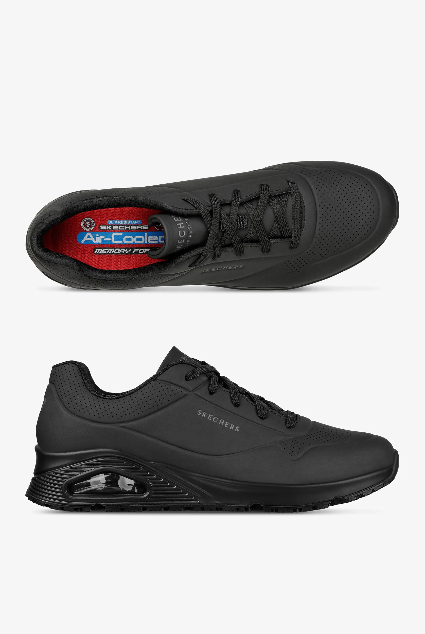 ZAPATILLAS DEPORTIVAS SKECHERS WORK UNO SUTAL W/ SKECHAIR CON CORDONES PARA HOMBRE
