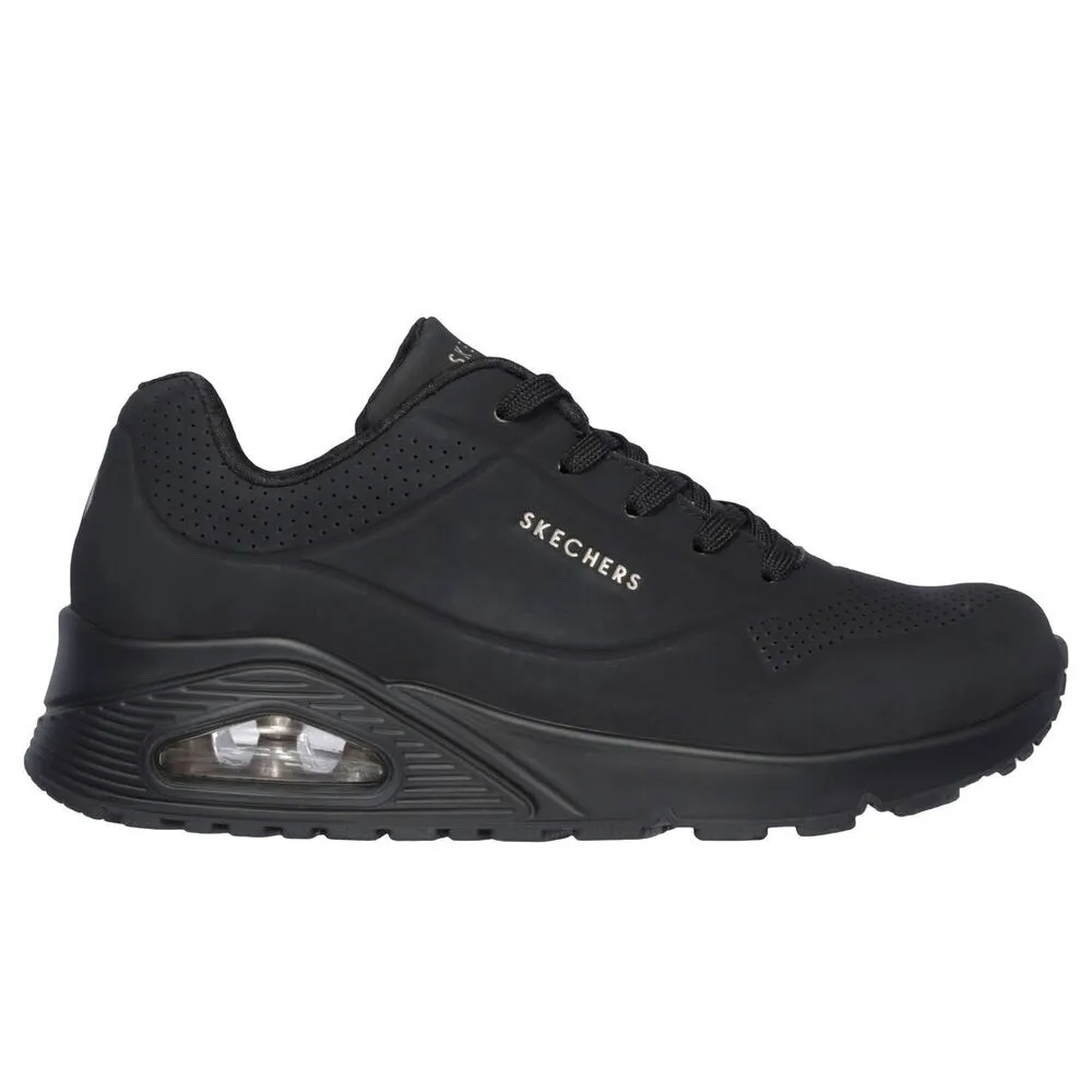 ZAPATILLAS NEGRAS SKECHERS UNO  STAND ON AIR BLACK 37