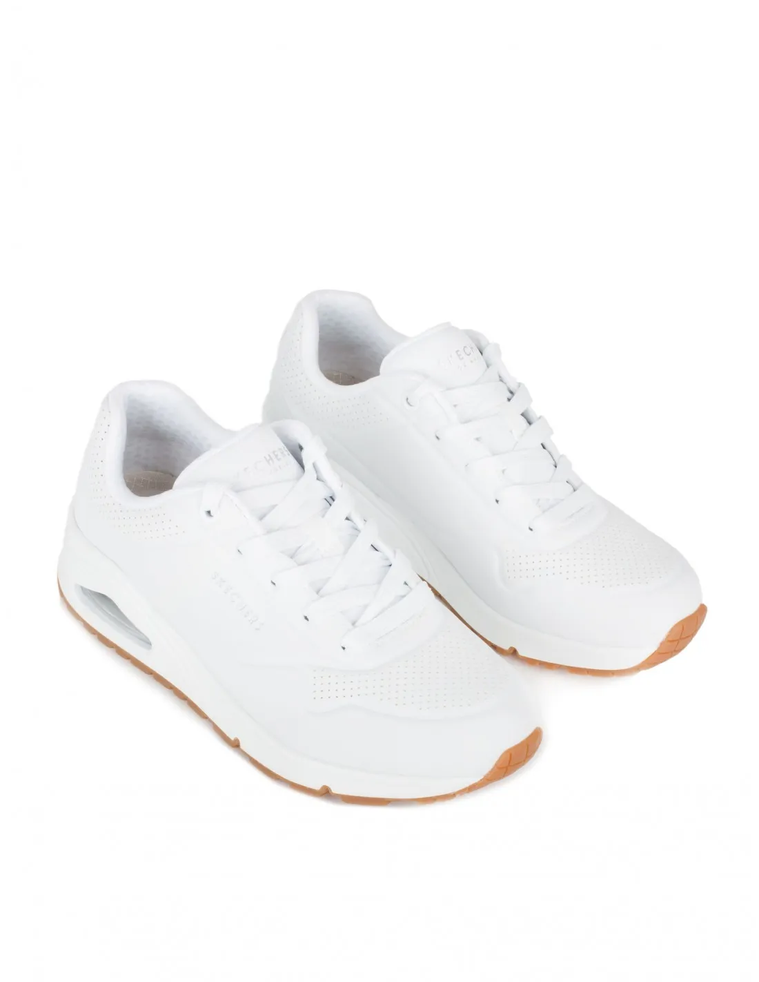 ZAPATILLAS SKECHERS STREET UNO  STAND ON AIR BLANCAS
