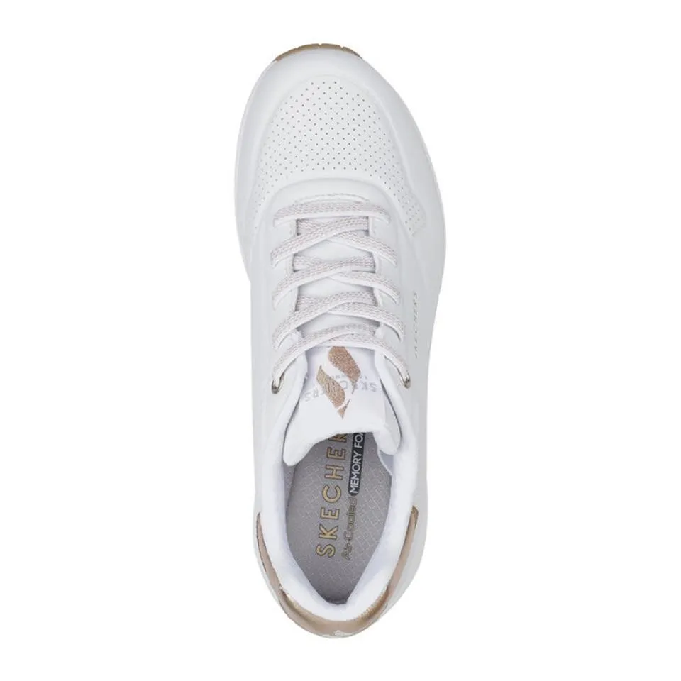 ZAPATILLAS SKECHERS UNO SHIMMER AWAY 155196WHT