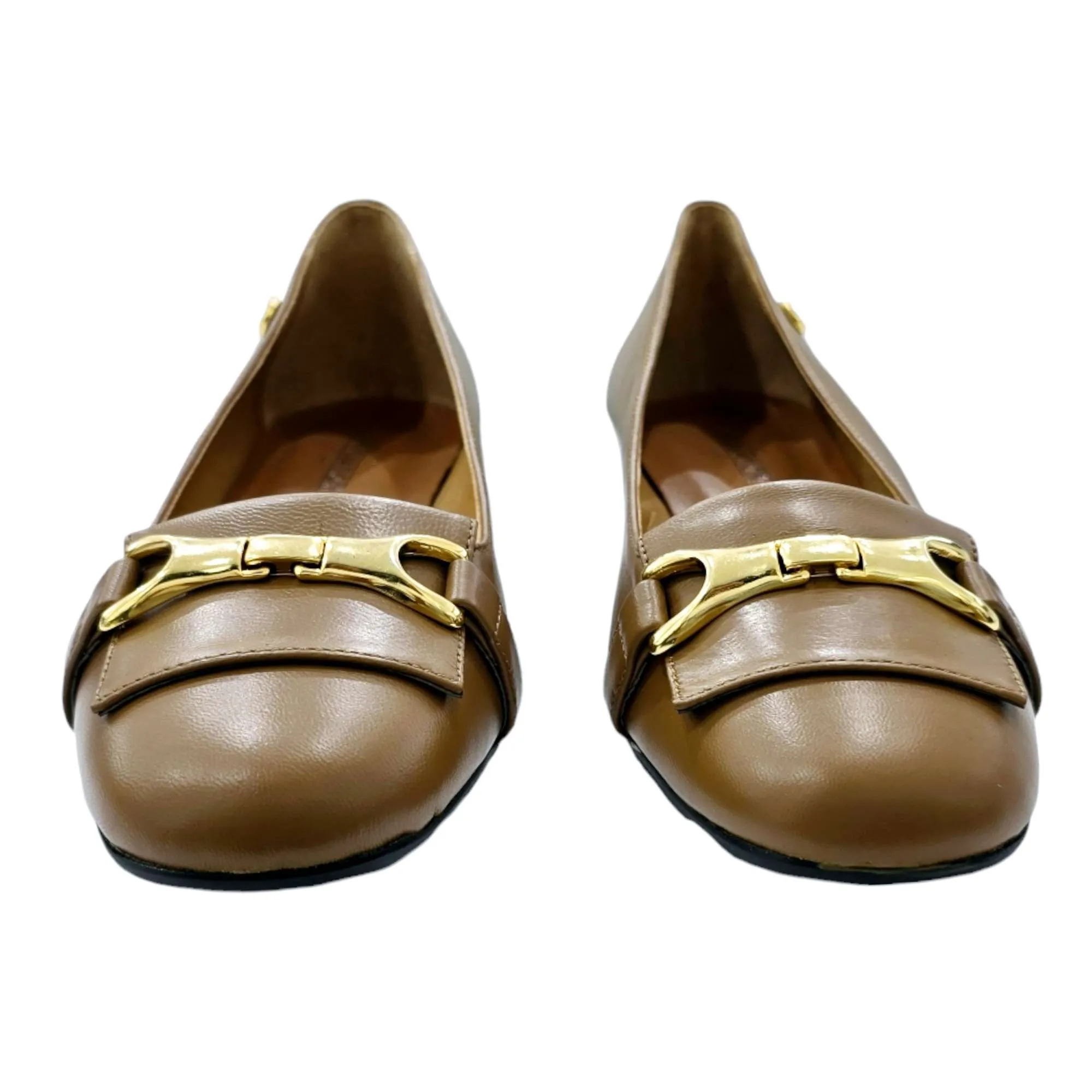 ZAPATOS BAILARINA MUJER CLÁSICO CON HEBILLA CAMEL CAMEL